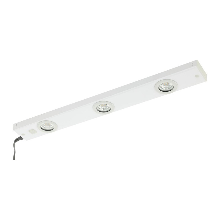 KOB LED fali lámpa, EGLO, 3x2,3W, 780 lm, meleg fény, acél, fehér, 60 x 7 x 2,5 cm, A++