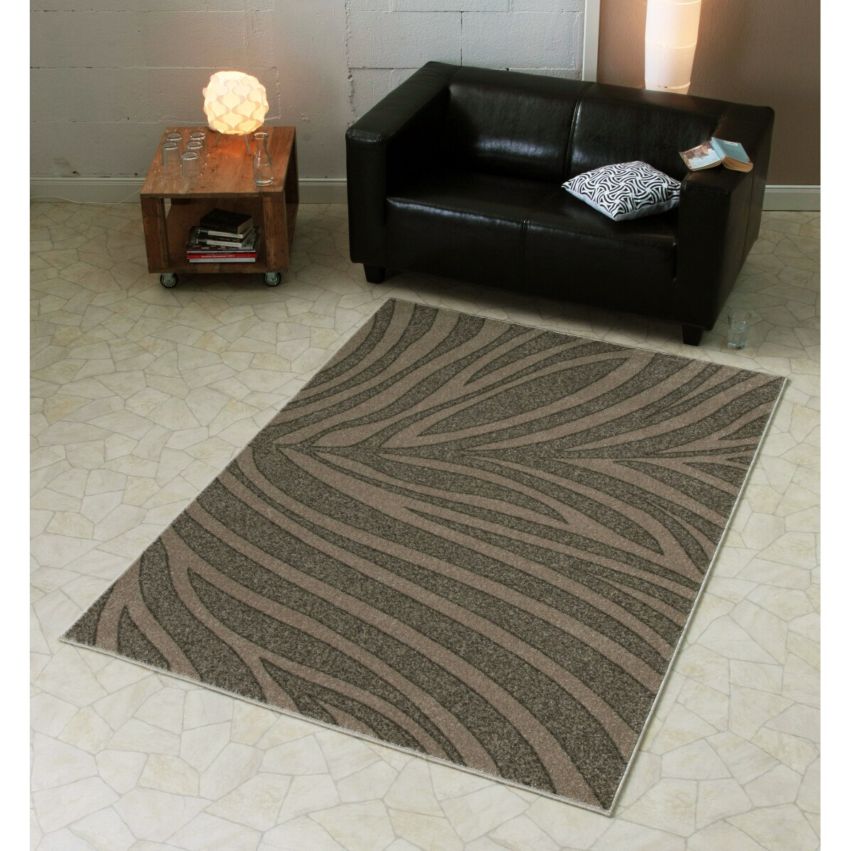 Set 3 Covoare Floral Lectus, Maro, 70x140/240, C480-471509