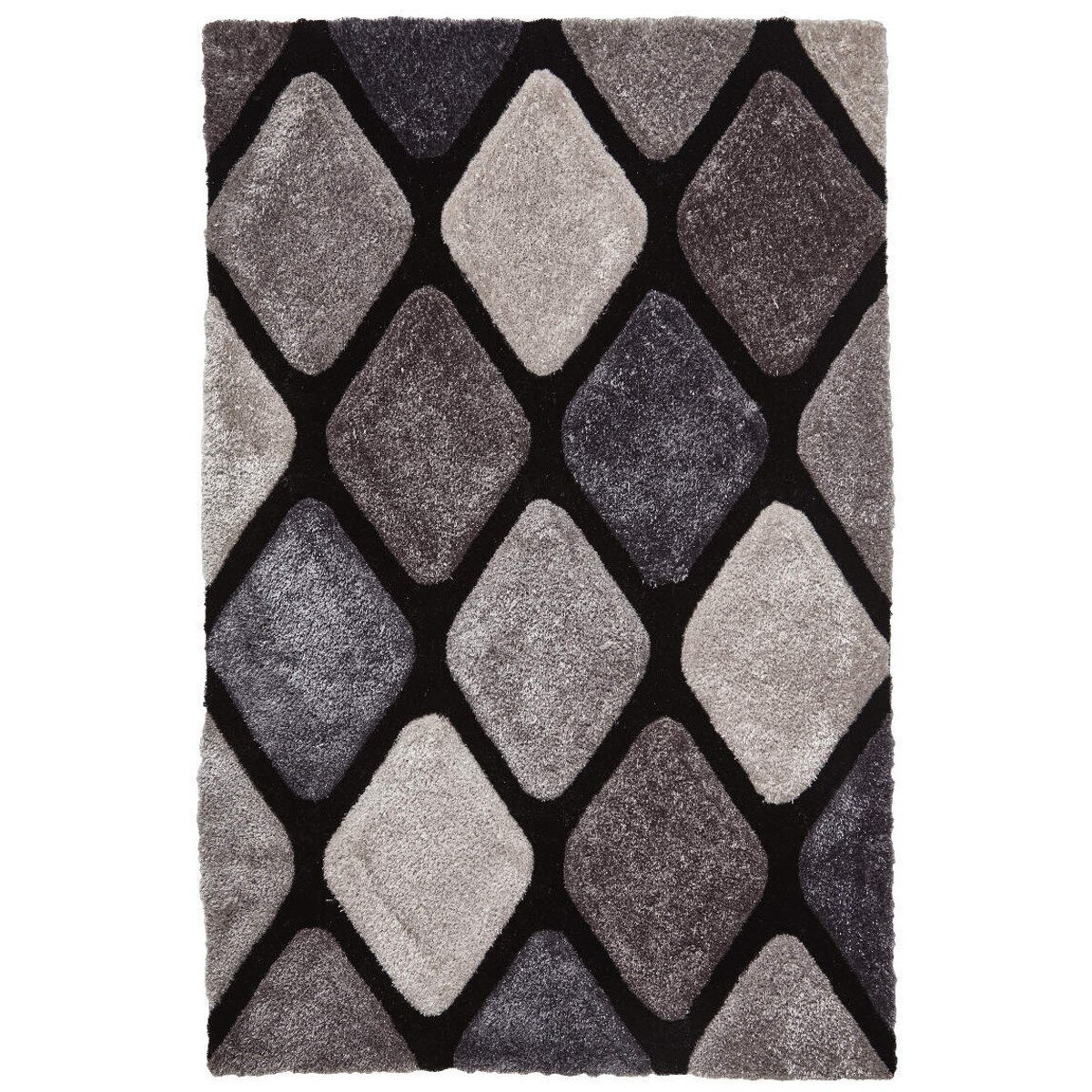 Covor Shaggy Catania, Negru/Gri, 120x170, C03-212545