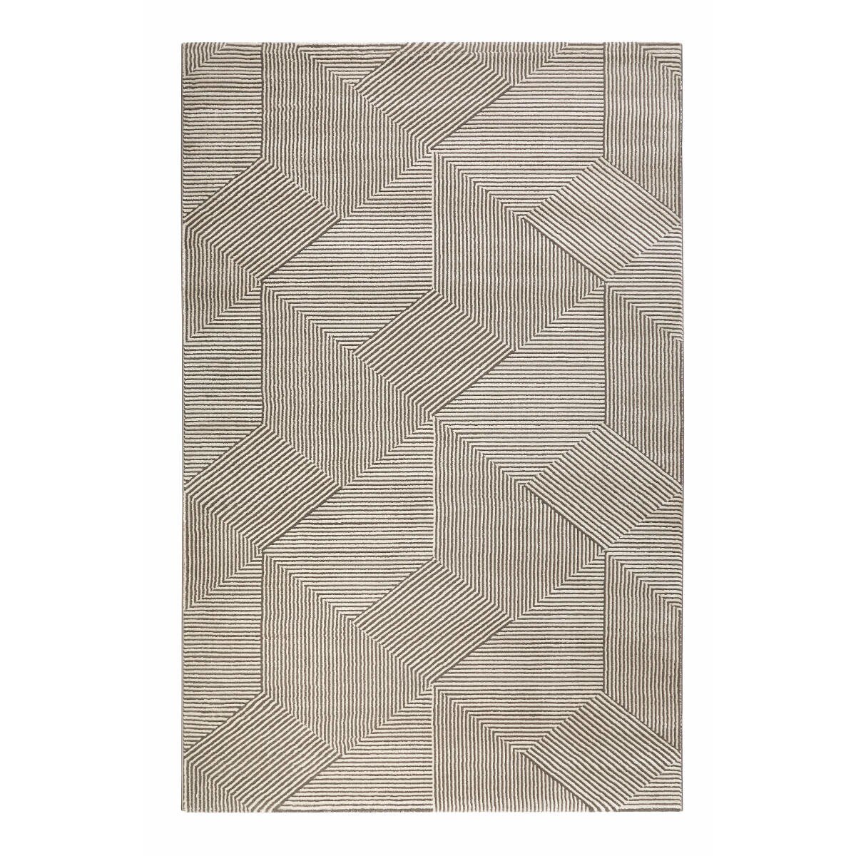 Covor Modern & Geometric Velvet Groove, Bej, 133x200, C87-0918602
