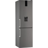 Combina frigorifica Whirlpool W7 911O OX H AQUA, 360 l, Clasa A+, Total No Frost, 6th Sense, Display Electronic Exterior, Dispenser apa, H 201 Inox
