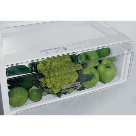 Combina frigorifica Whirlpool W5 921C OX H, 371 l, Clasa A++, 6th Sense, Display Electronic Interior, H 201 cm, Inox