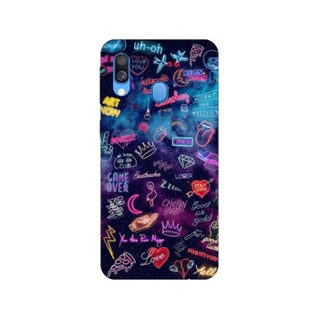 Husa Silicon Soft Upzz Print Samsung Galaxy A40 Model Neon Husa Silicon Soft Upzz Print Samsung Galaxy A40 Model Neon