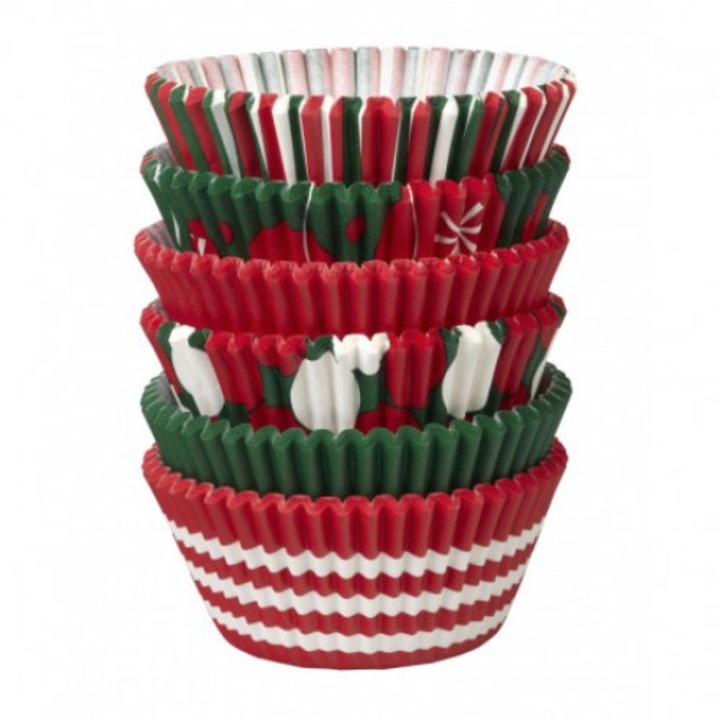 Set 150 cupe de copt "Holiday" pentru briose, Wilton