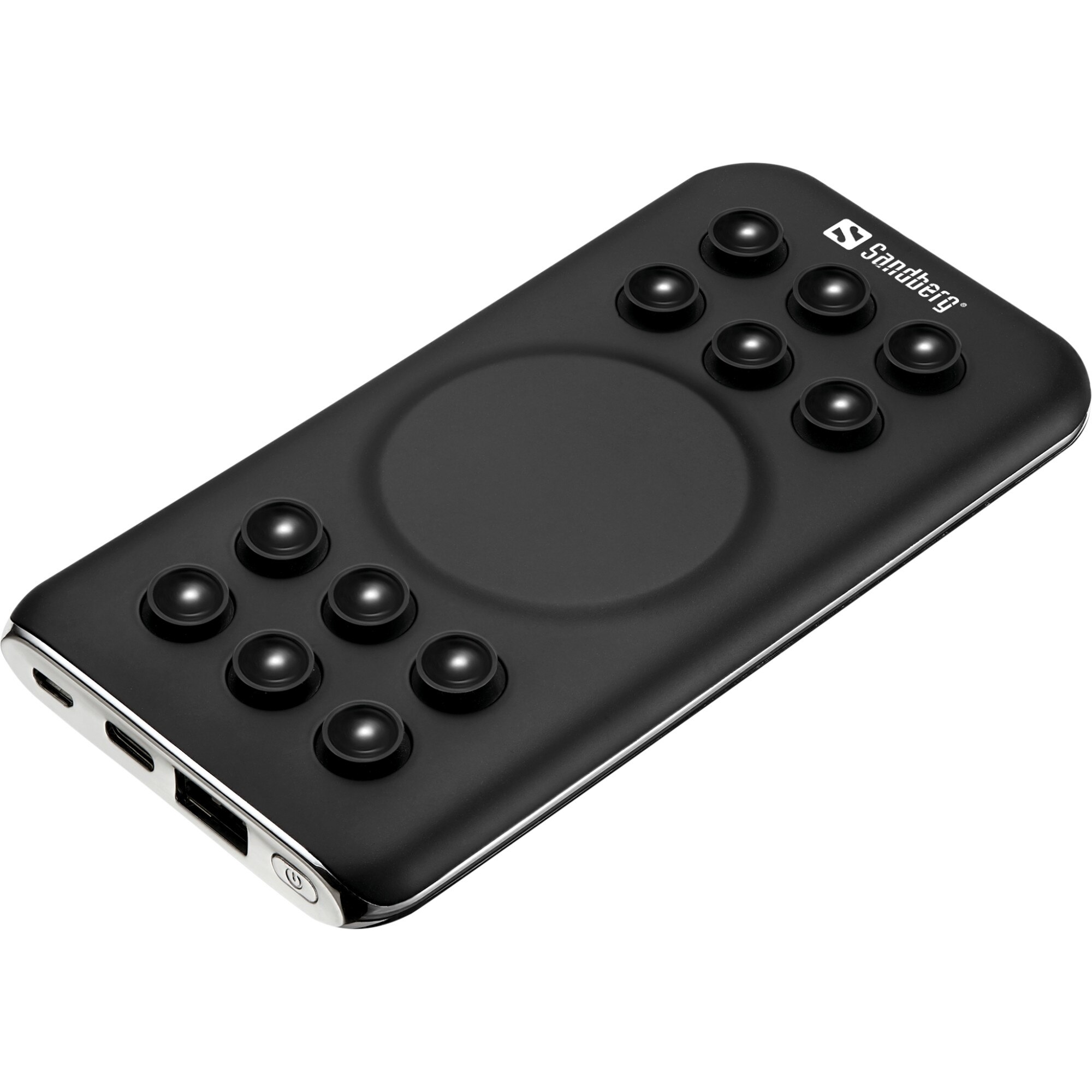 Incarcator Sandberg cu ventuze, Powerbank 6000 Wireless + USBC, negru