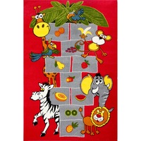 Covor Pentru Copii, Kolibri Sotron 11120, Rosu, 120x170 cm, 2300 gr/mp, 1.2x1.7 m.