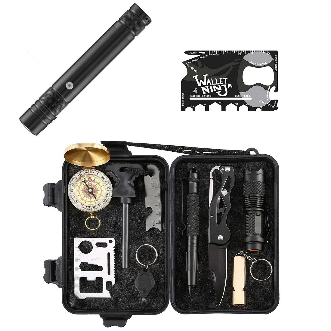 Set Multifunctional 10 in 1, Laser Pointer, Card Ninja Wallet 18 in 1 NMS-5608