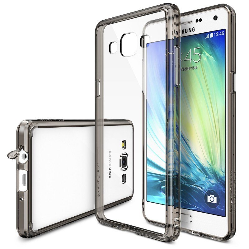 Husa Samsung Galaxy A7 2015 Ringke FUSION SMOKE BLACK + BONUS folie protectie display Ringke