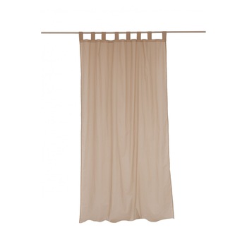 Perdea cu bride Voile, Imagine, Bumbac, Bej, 140x245 cm Perdea cu bride Voile, Imagine, Bumbac, Bej, 140x245 cm