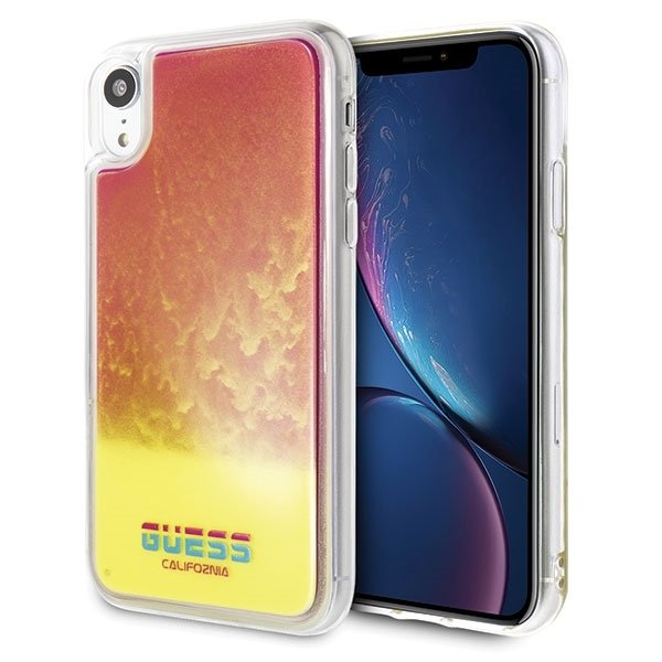 Husa iPhone XR Guess California Glow in the dark roz