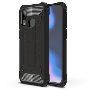 Husa Hibrida Antisoc Forcell Armour pentru Samsung Galaxy A10s (A107), Negru Husa Hibrida Antisoc Forcell Armour pentru Samsung Galaxy A10s (A107), Negru