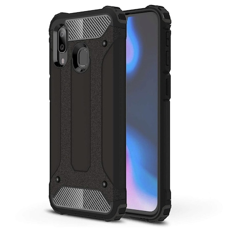 Husa Hibrida Antisoc Forcell Armour pentru Samsung Galaxy A10s (A107), Negru