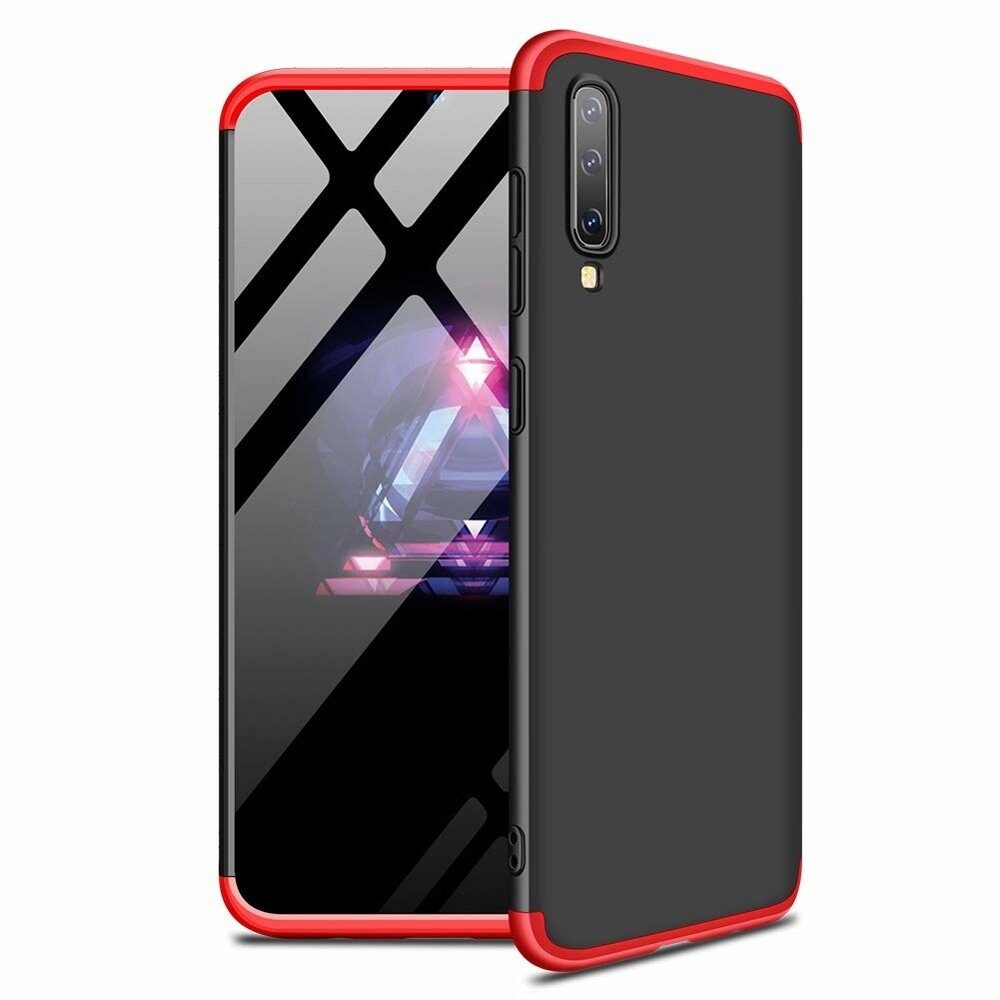 Husa 360° (Protectie Completa) pentru Samsung Galaxy A50 & A30s, Negru&Rosu