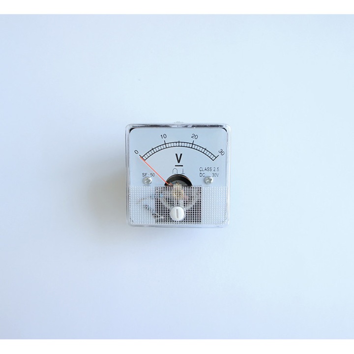 Voltmérő, DC közvetlen, 30V Ф44mm