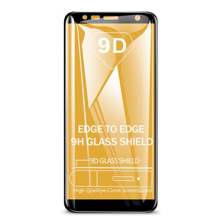 Стъклен протектор, Huawei P40 Lite E, 9D Tempered Glass, Черен