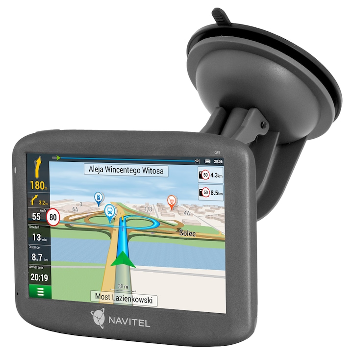 Navitel E505 Magnetic GPS Navigáció, 5" kijelző, fekete