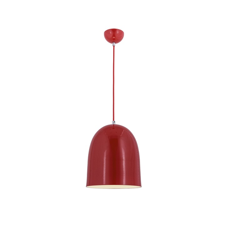 Pendul Steel din Metal 2138, 22X100 Cm, 1XE27, 60W, Rosu