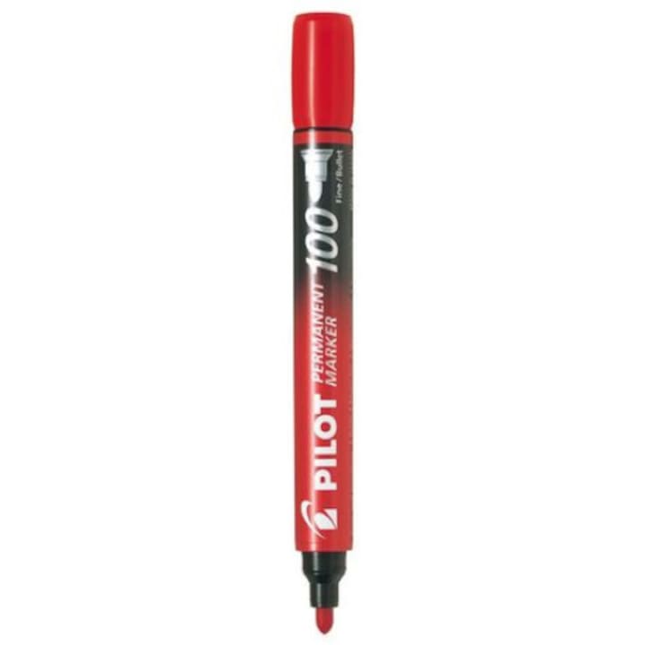 Marker permanent Pilot 100, varf rotund, 1.0 mm