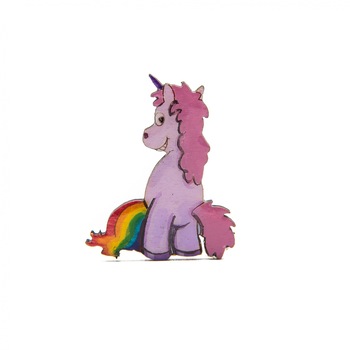 Brosa Lemn Unicorn - Feel the rainbow 651, 45mm, Multicolor Brosa Lemn Unicorn - Feel the rainbow 651, 45mm, Multicolor
