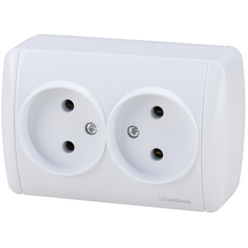 Priza EvoTools pe Tencuiala, 2 porturi Priza EvoTools pe Tencuiala, 2 porturi