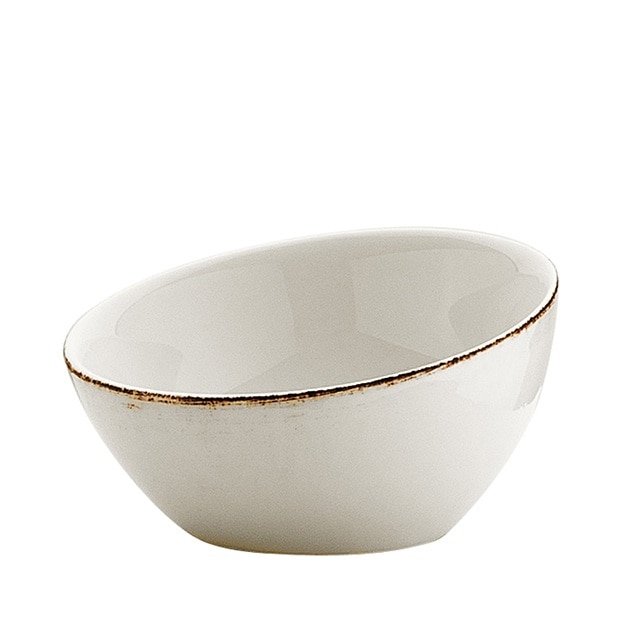 Bol inclinat portelan RETRO 8cm 60cc E100 VNT 8KS garantie ciobire margini