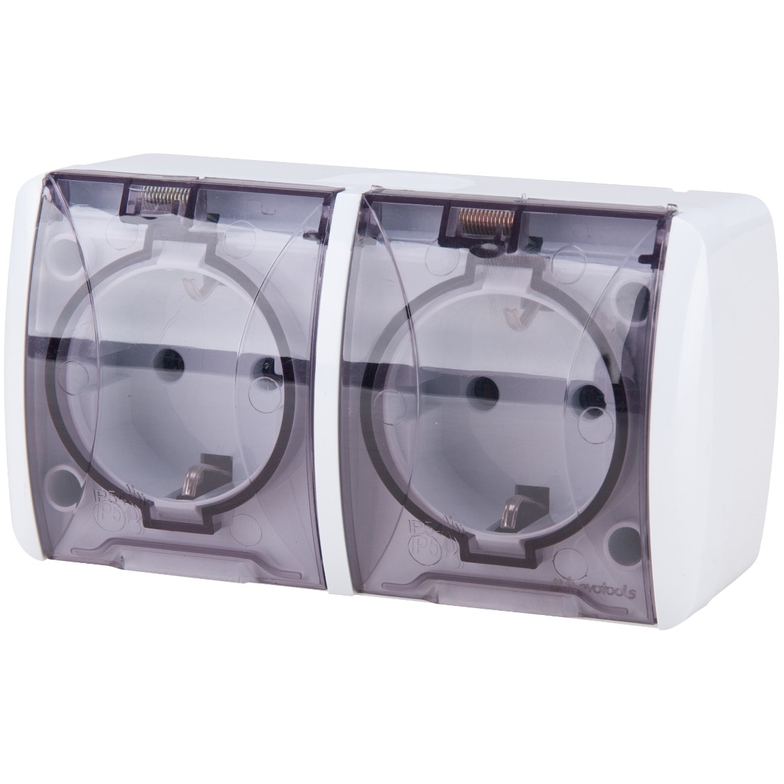 Priza Dublu cu capac Shuko PT 2001 professional Evotools