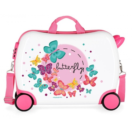 Valiza Calatorie Abs 4 Roti 50 Cm Movom Butterfly Emag Ro