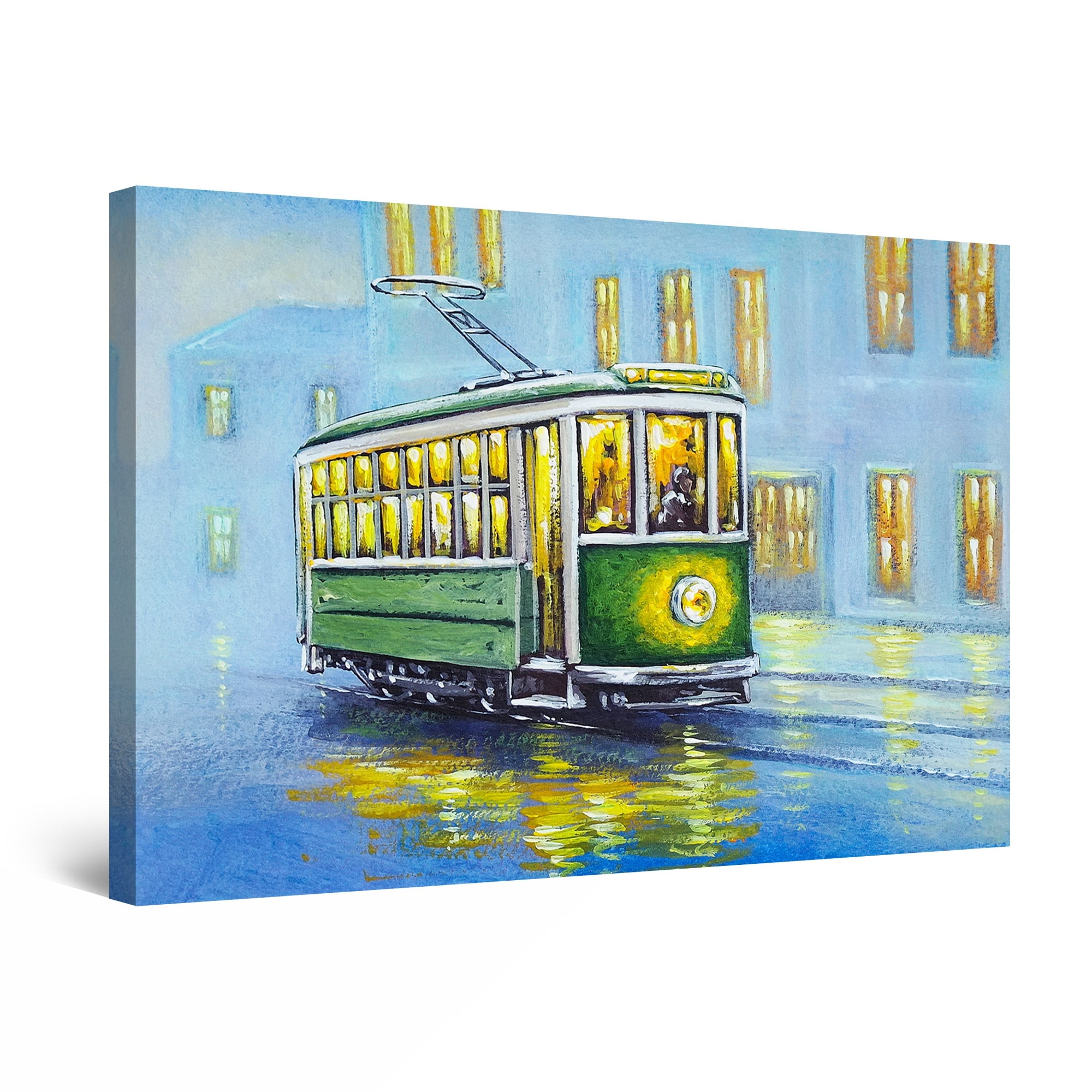 Tablou DualView Startonight Tramvaiul Verde, luminos in intuneric, 30 cm x 20 cm