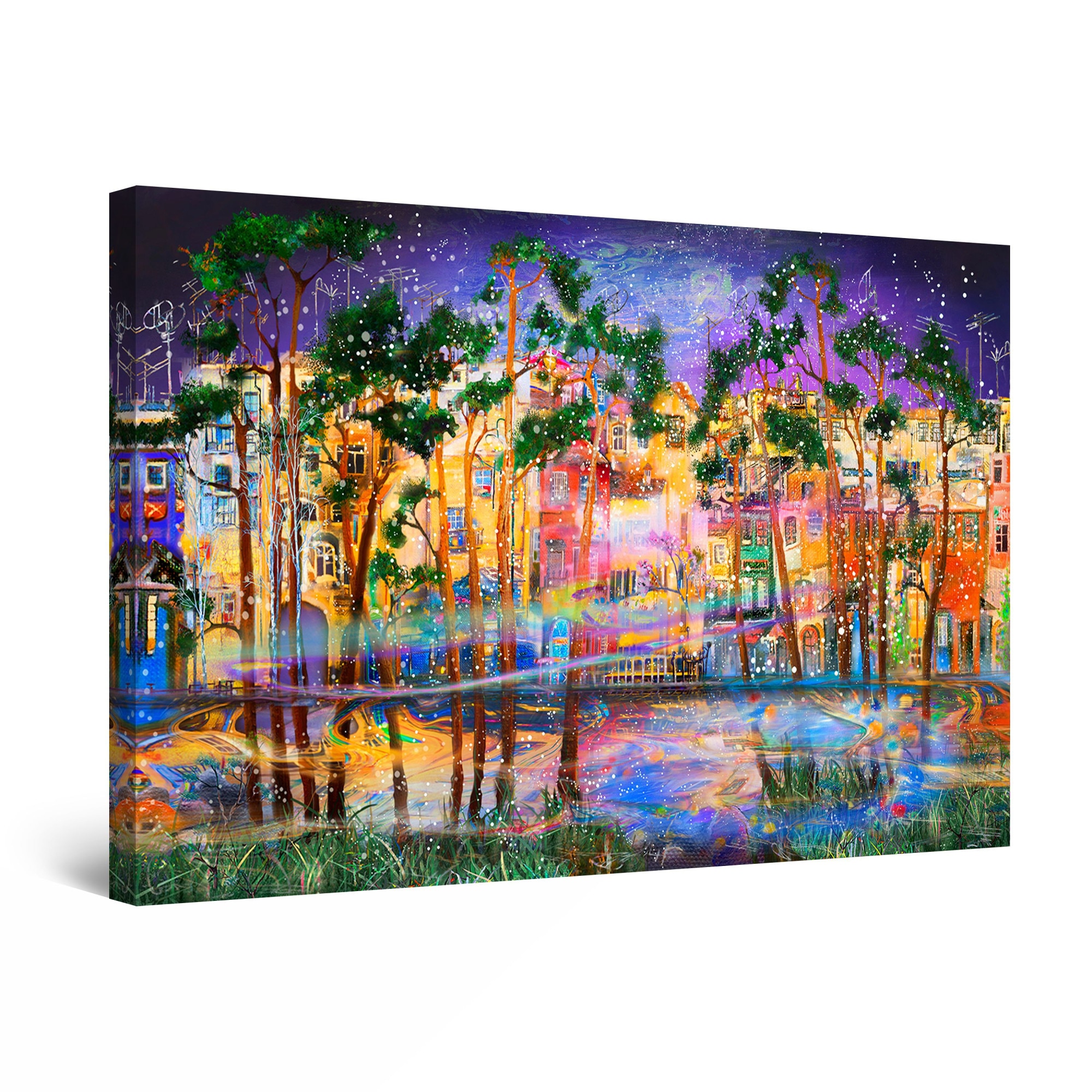 Tablou DualView Startonight Peisaj Tropical, luminos in intuneric, 60 cm x 40 cm