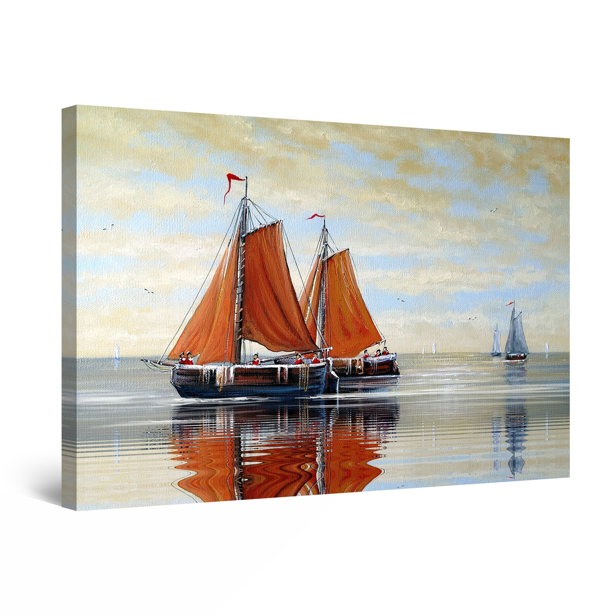 Tablou DualView Startonight Barci cu Vela, luminos in intuneric, 30 cm x 20 cm