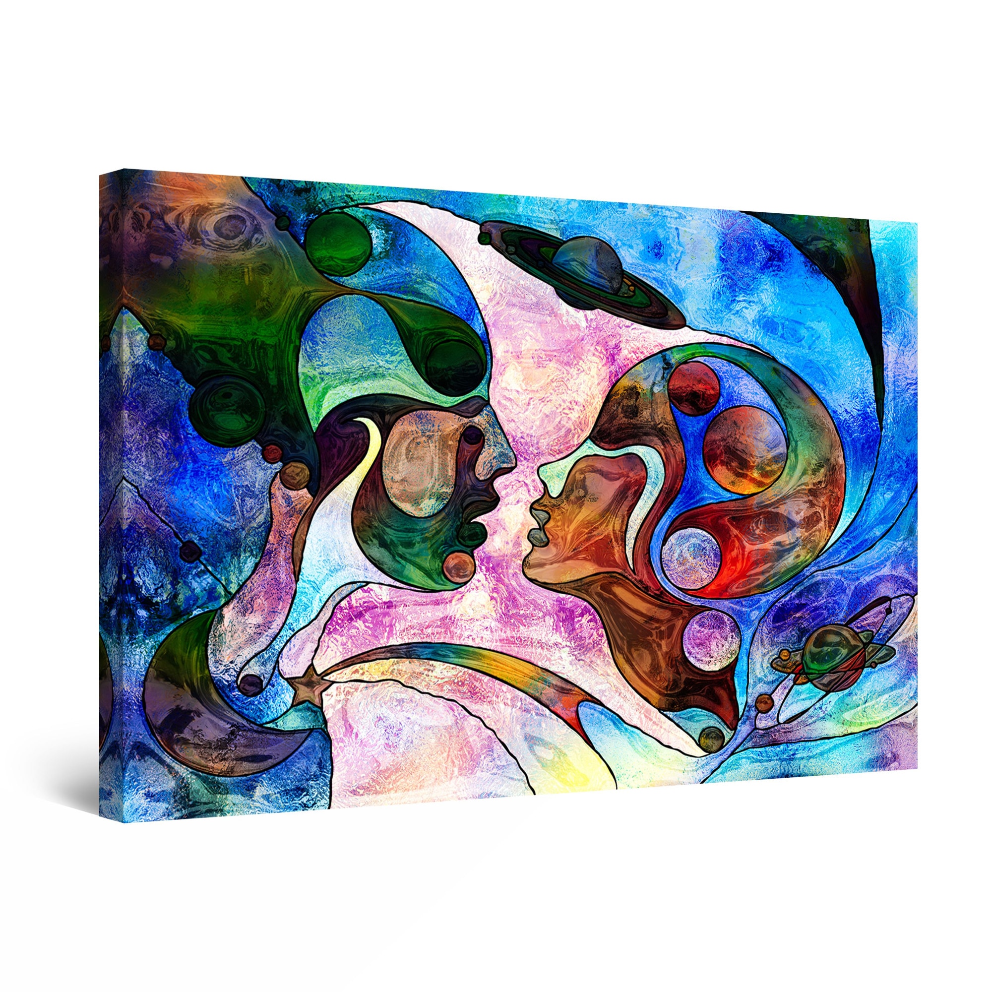 Tablou DualView Startonight Sarut in Eternitate, luminos in intuneric, 60 cm x 40 cm