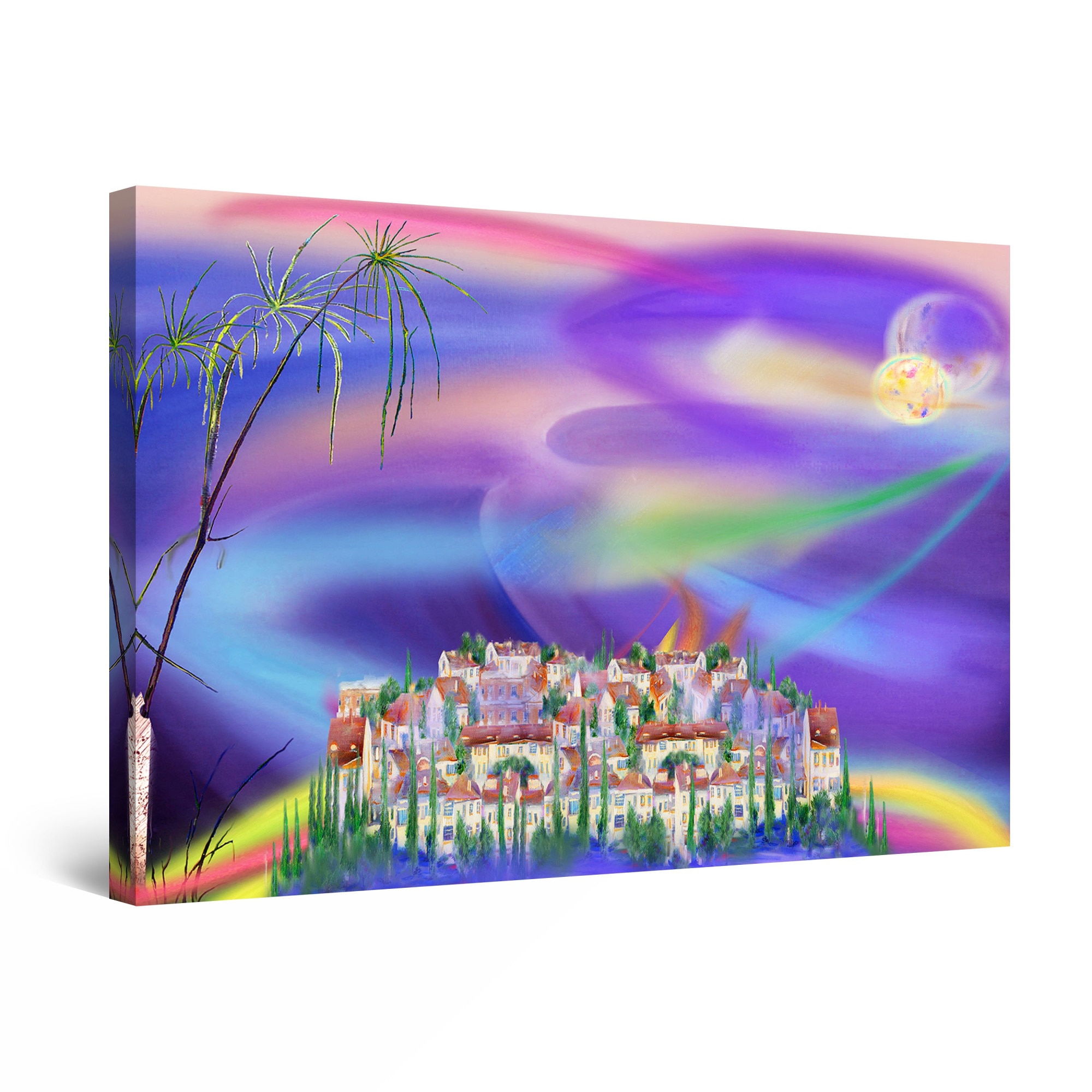Tablou DualView Startonight Insula Exotica, luminos in intuneric, 30 cm x 20 cm