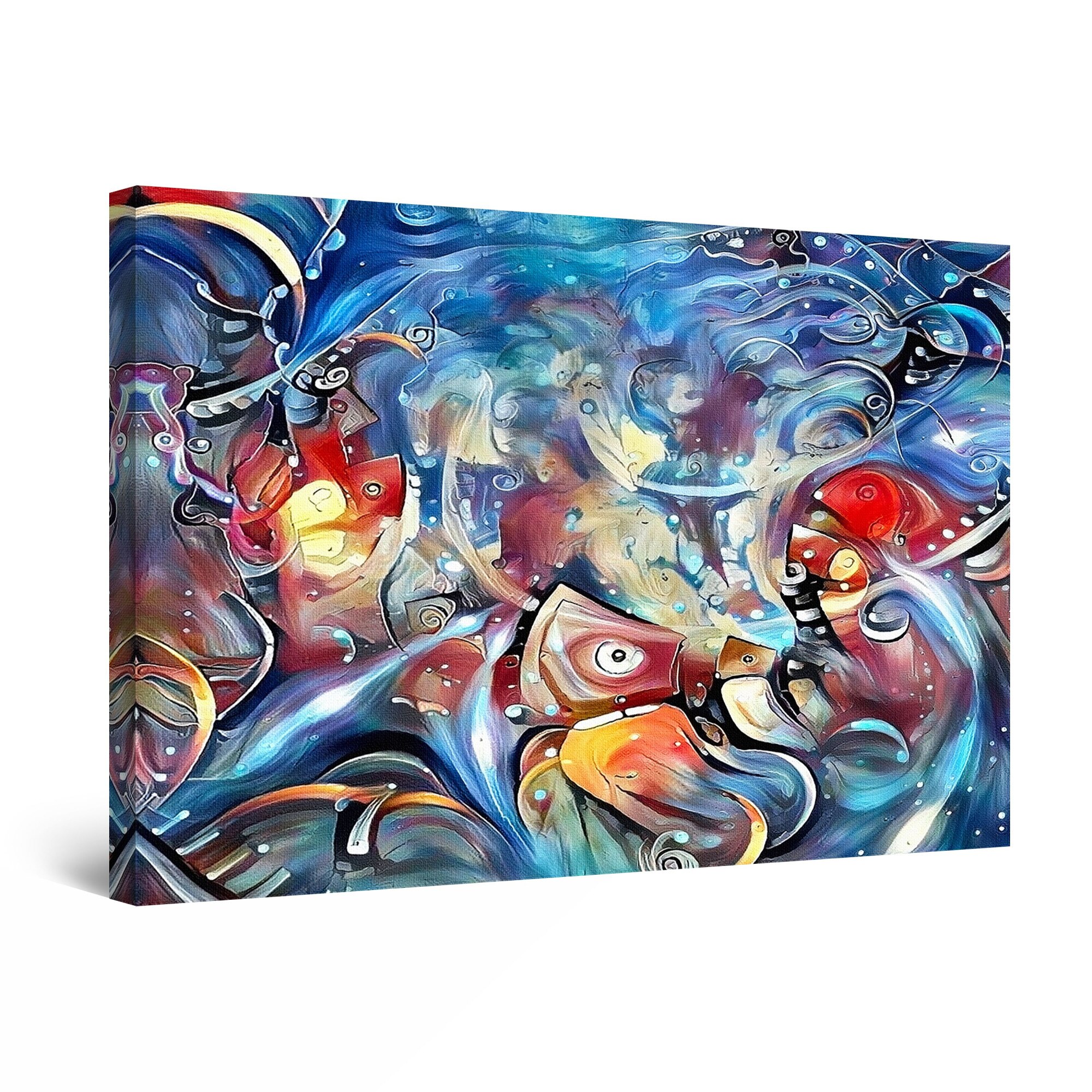Tablou DualView Startonight Pestii din Lac , luminos in intuneric, 90 cm x 60 cm