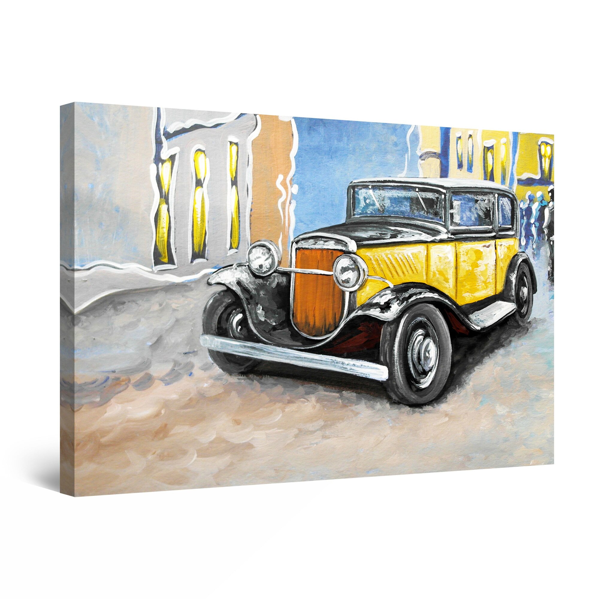 Tablou DualView Startonight Limuzina de Epoca, luminos in intuneric, 90 cm x 60 cm