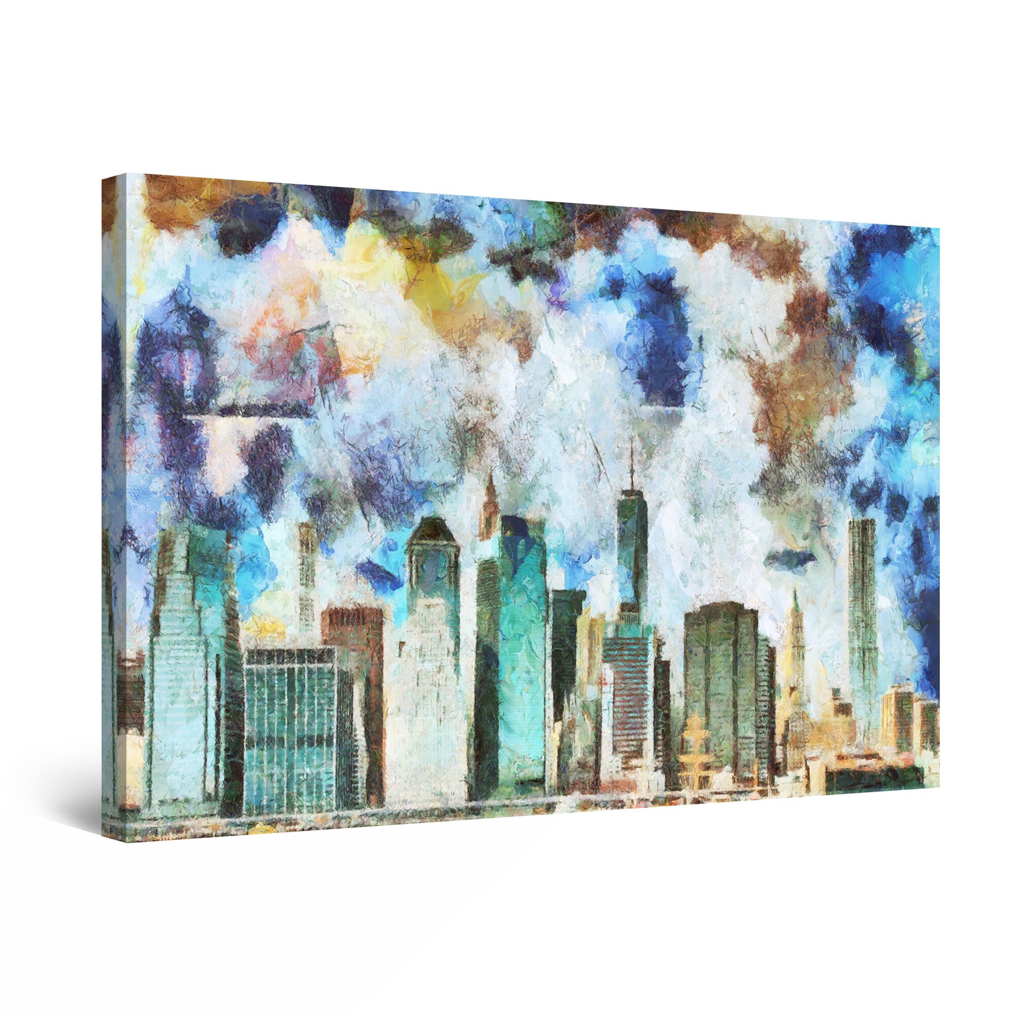 Tablou DualView Startonight Fum peste Oras, luminos in intuneric, 120 cm x 80 cm
