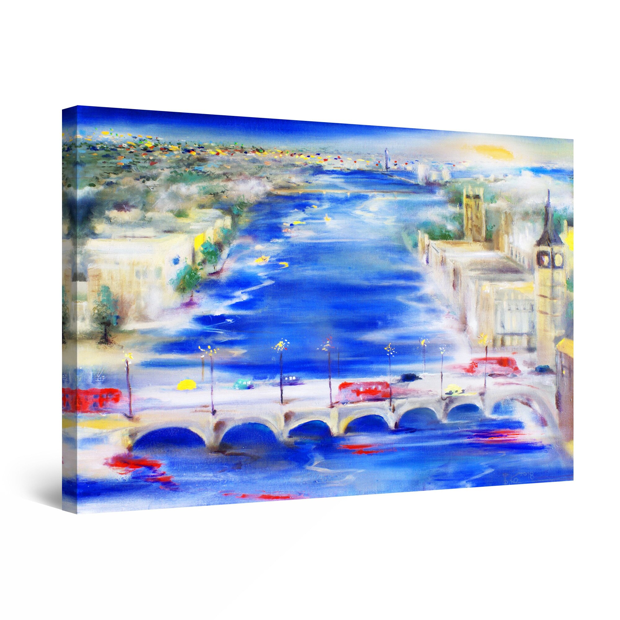 Tablou DualView Startonight Pod peste Dunare, luminos in intuneric, 120 cm x 80 cm