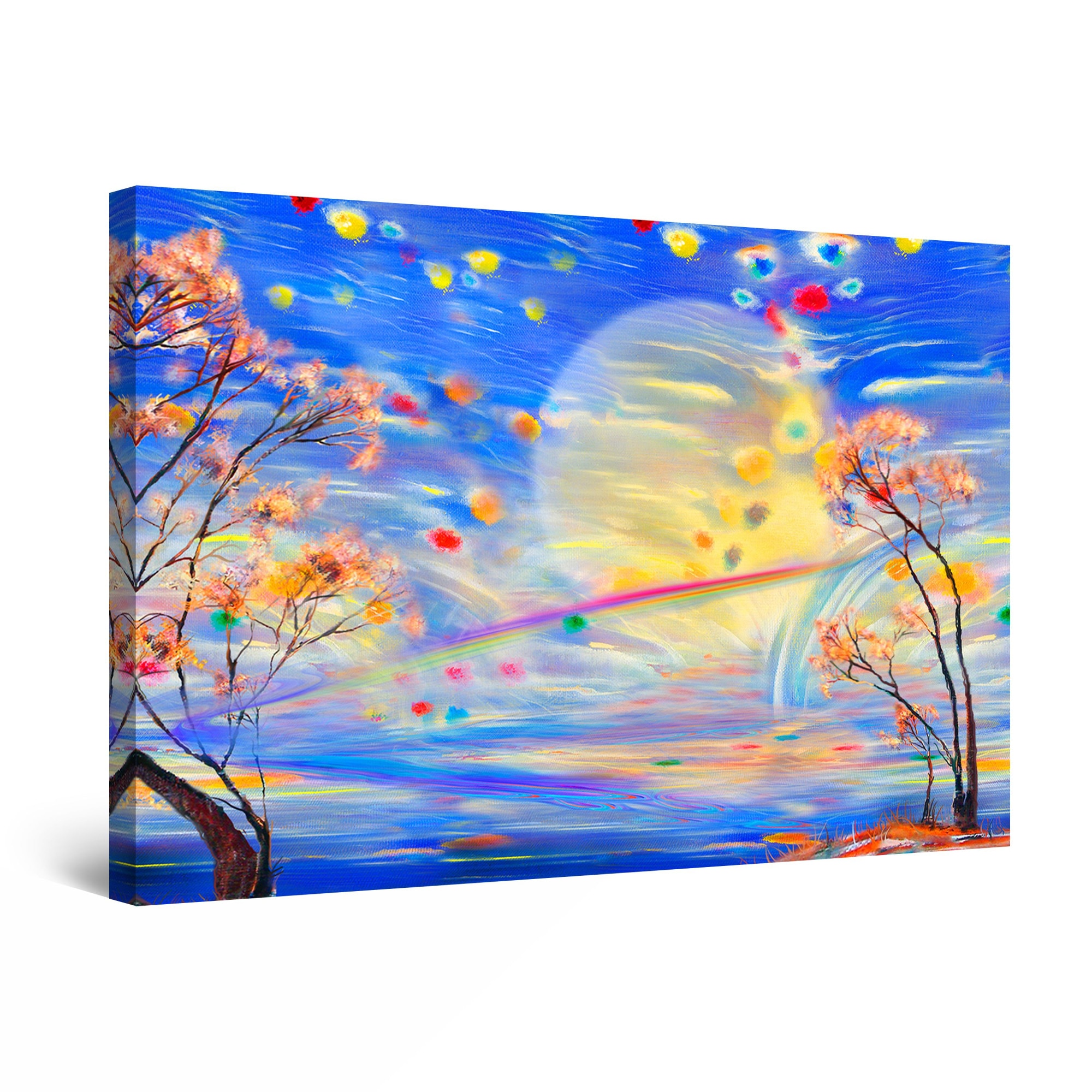 Tablou DualView Startonight Luna Plina, luminos in intuneric, 120 cm x 80 cm