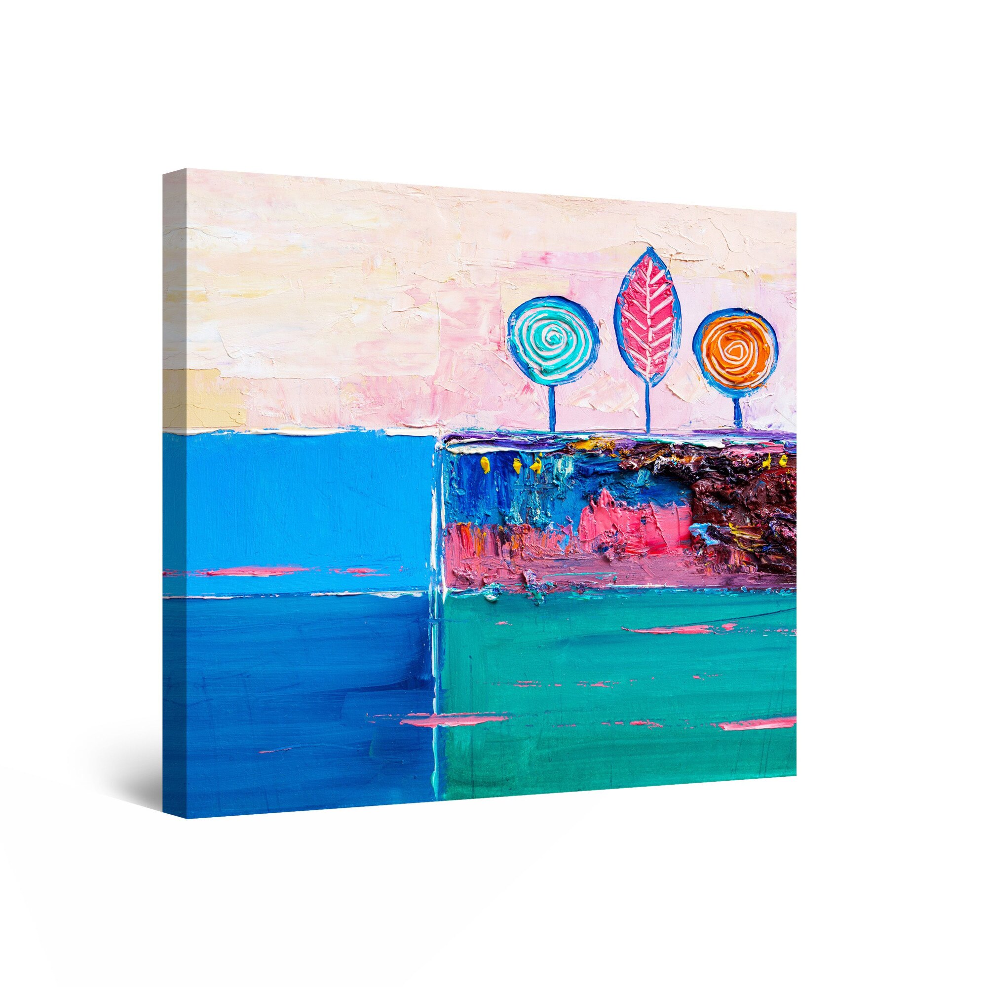 Tablou DualView Startonight Copaci la Tarm, luminos in intuneric, 30 cm x 30 cm