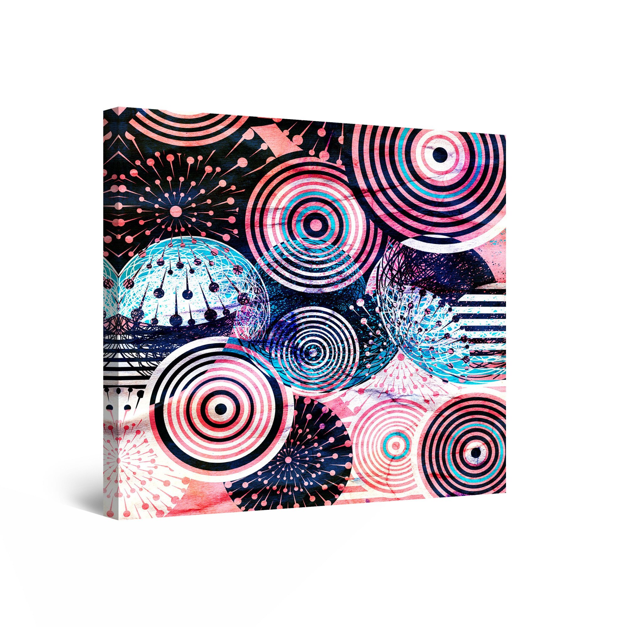 Tablou DualView Startonight Violet Hipnotic, luminos in intuneric, 80 cm x 80 cm