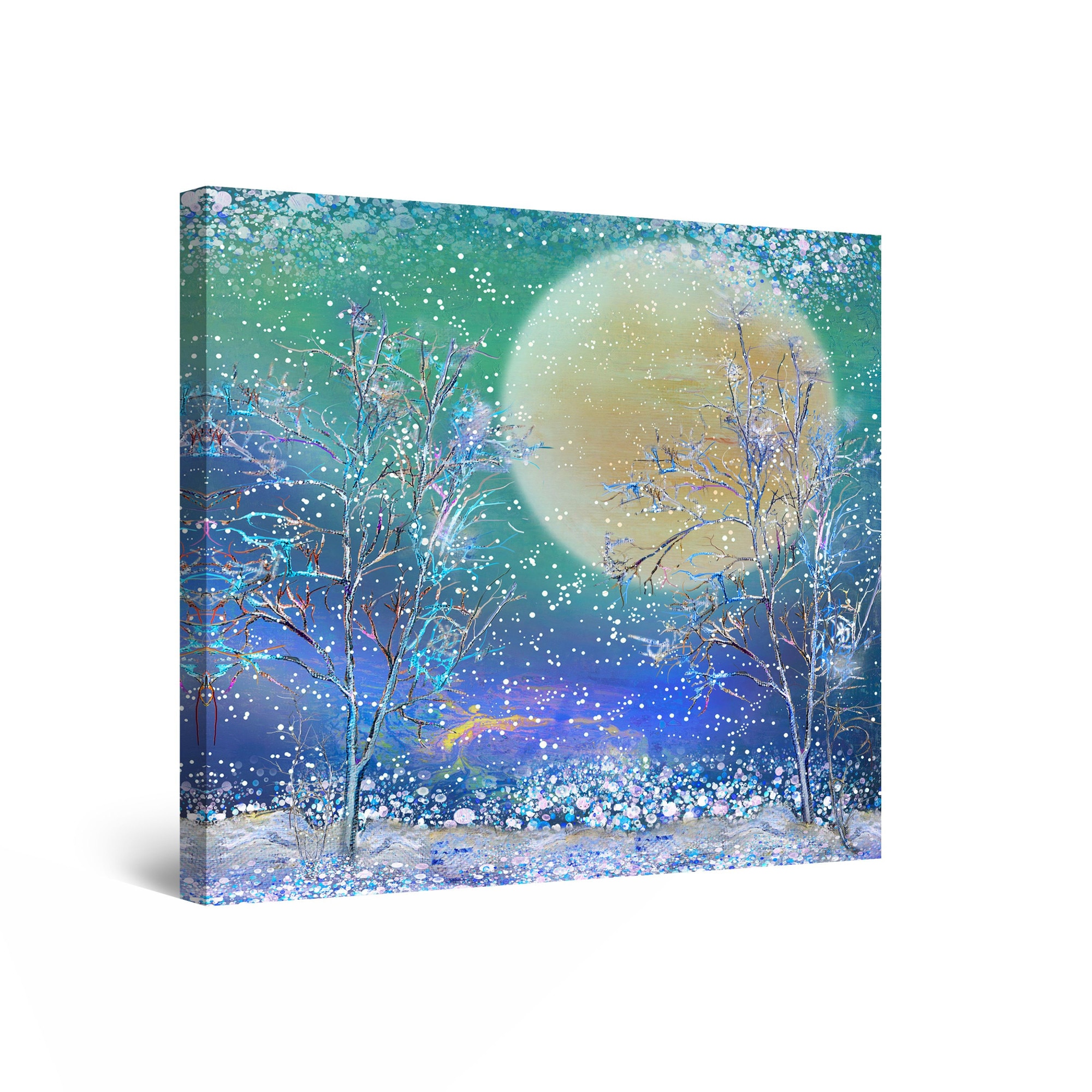 Tablou DualView Startonight Atractia Lunii, luminos in intuneric, 30 cm x 30 cm