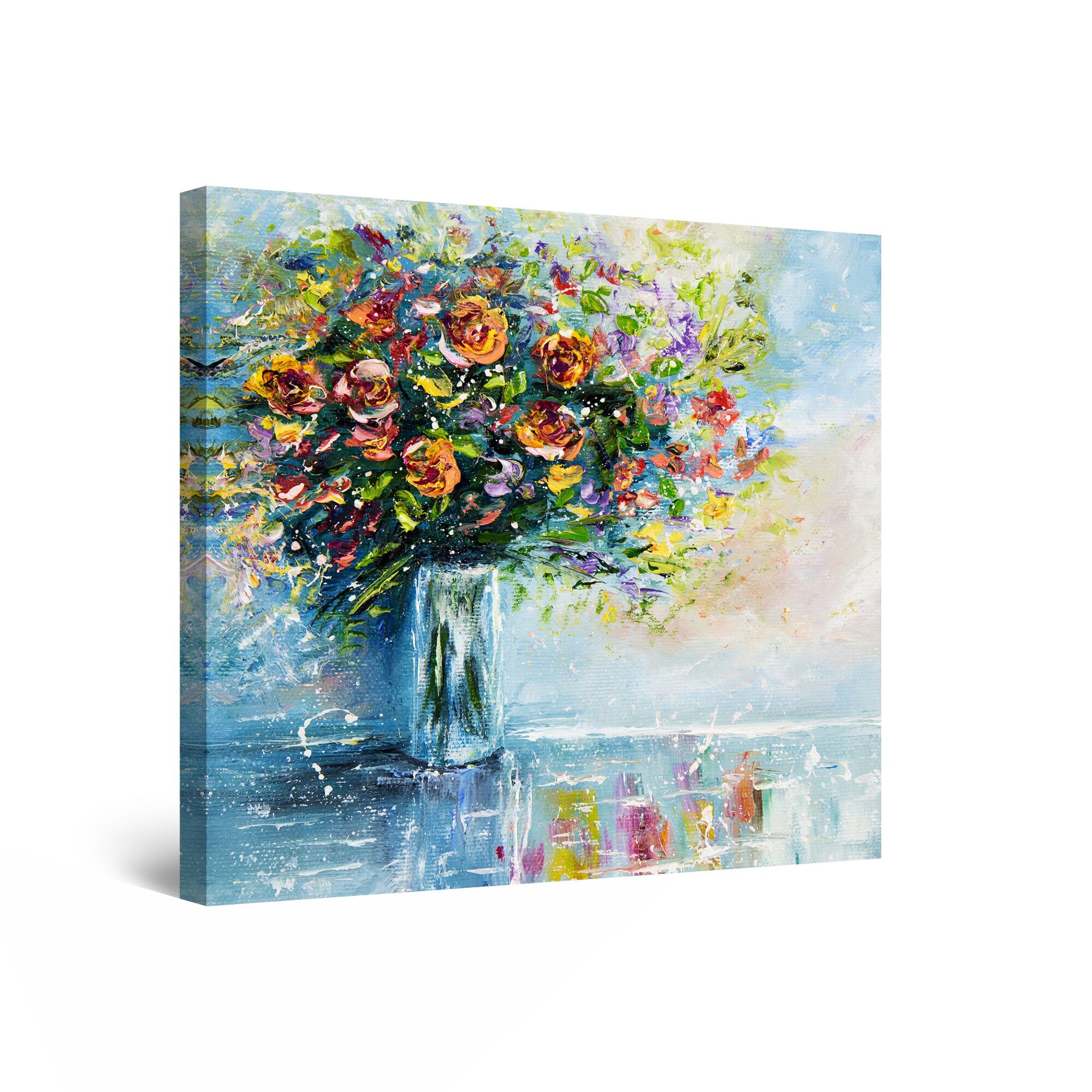 Tablou DualView Startonight Flori in Dar, luminos in intuneric, 60 cm x 60 cm