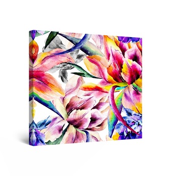 Tablou DualView Startonight Magnolii Roz, luminos in intuneric, 30 cm x 30 cm Tablou DualView Startonight Magnolii Roz, luminos in intuneric, 30 cm x 30 cm
