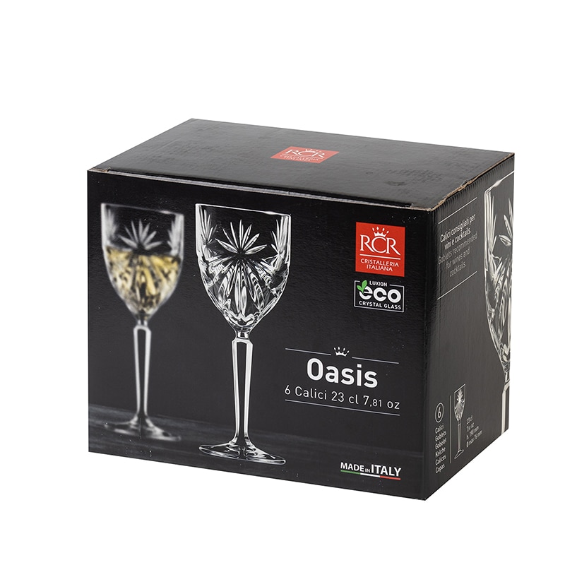 RCR oasis wine goblet 23cl - set of 6