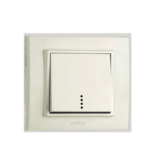 Intrerupator simplu cu led OVIVO Mina alba si rama