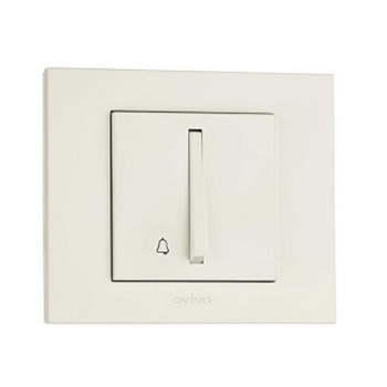 Buton sonerie OVIVO GranoSlim alb si rama Buton sonerie OVIVO GranoSlim alb si rama