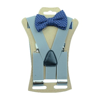 Set doua piese bretele si papion copii Topgal BRT-014, Gri, Universal Set doua piese bretele si papion copii Topgal BRT-014, Gri, Universal