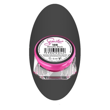 Gel uv color Semilac, Metallic Black 108 Gel uv color Semilac, Metallic Black 108