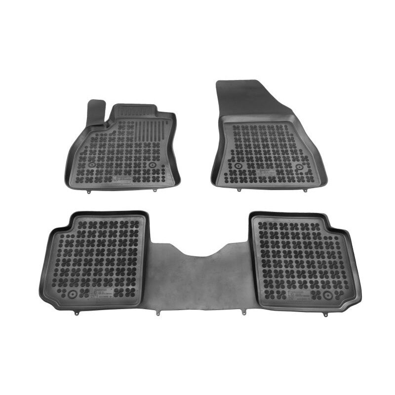 Set 3 covorase auto tip tavita REZAW PLAST, Cauciuc, pentru FIAT 500L 09.12- VAN, Negru