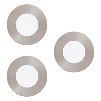 Set spot incastrat FUEVA 1, 94734, LED, 3X2,7W, Ø 85, 900 Lumeni, 3000 K (Calda), Metal turnat / Nichel satinat Set spot incastrat FUEVA 1, 94734, LED, 3X2,7W, Ø 85, 900 Lumeni, 3000 K (Calda), Metal turnat / Nichel satinat