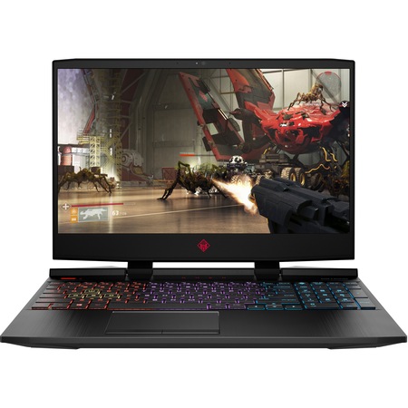Laptop Gaming OMEN by HP 15-dc1004nq cu procesor Intel® Core™ i7-8750H pana la 4.10 GHz, Coffee Lake, 15.6", Full HD, IPS, 144Hz, 16GB, 1TB + 128GB SSD, NVIDIA GeForce RTX 2060 6GB, Free DOS, Shadow Black